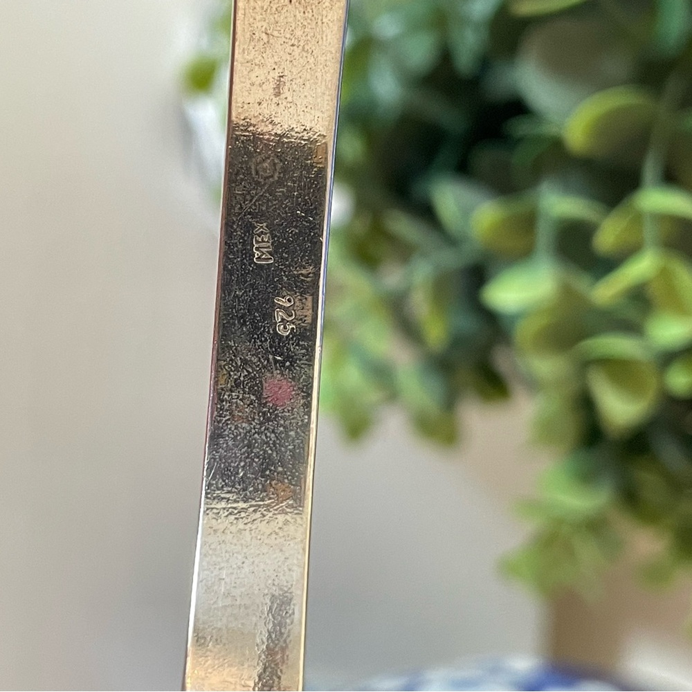 VINTAGE MEXICO STERLING SILVER ORANGE FIRE OPAL HINGED BANGLE BRACELET, 7" - Picture 8 of 9